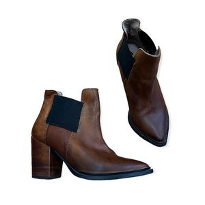 Sapena Made In Spain Brown Leather Bootie